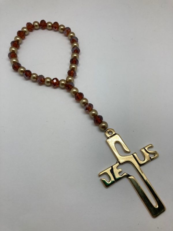 Adorno Puerta con piedras Cruz de Jesús - Imagen 3