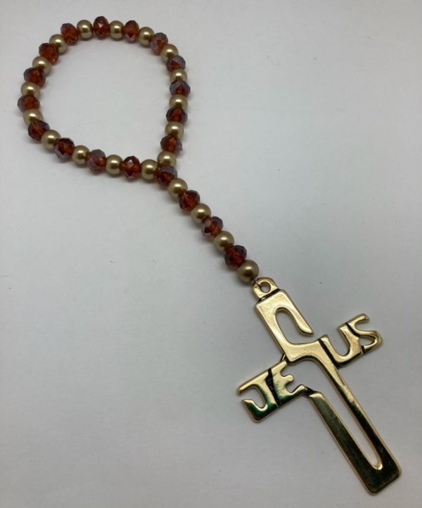 Adorno Puerta con piedras Cruz de Jesús