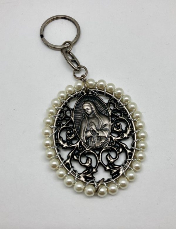 Llavero Virgen de Guadalupe80 Bordado - Imagen 2