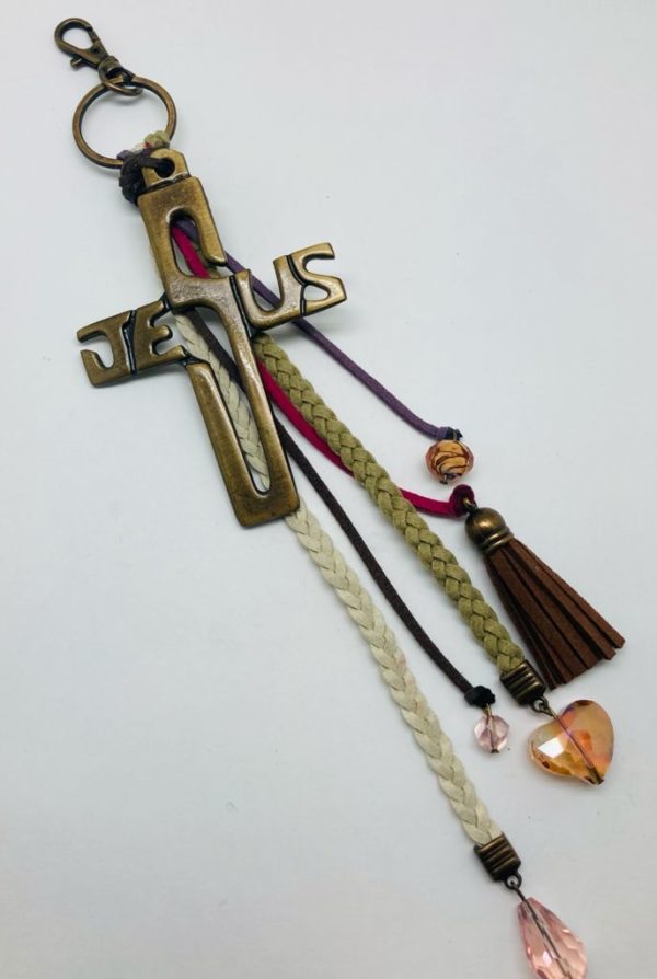 Llavero gamuza Cruz de Jesús